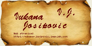 Vukana Josipović vizit kartica